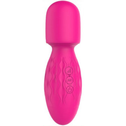 Generique Mini Wand Power Magic 15cm - Tête 42mm Rose